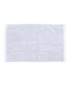 Premium Fringed Velour Spirit & Sport Towel 11 inch x18 inch-White
