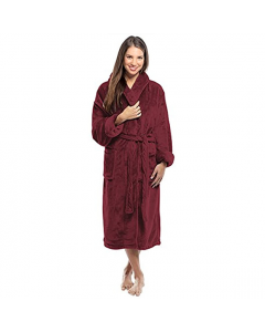 Tahoe micro fleece shawl collar robe, 15 oz, 48"